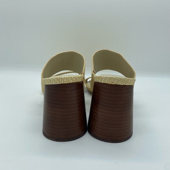 ABLE Jones Heel Straw Brown Sandal Heels Pumps Preppy Minimalist Women's size 11 - Picture 4 of 10